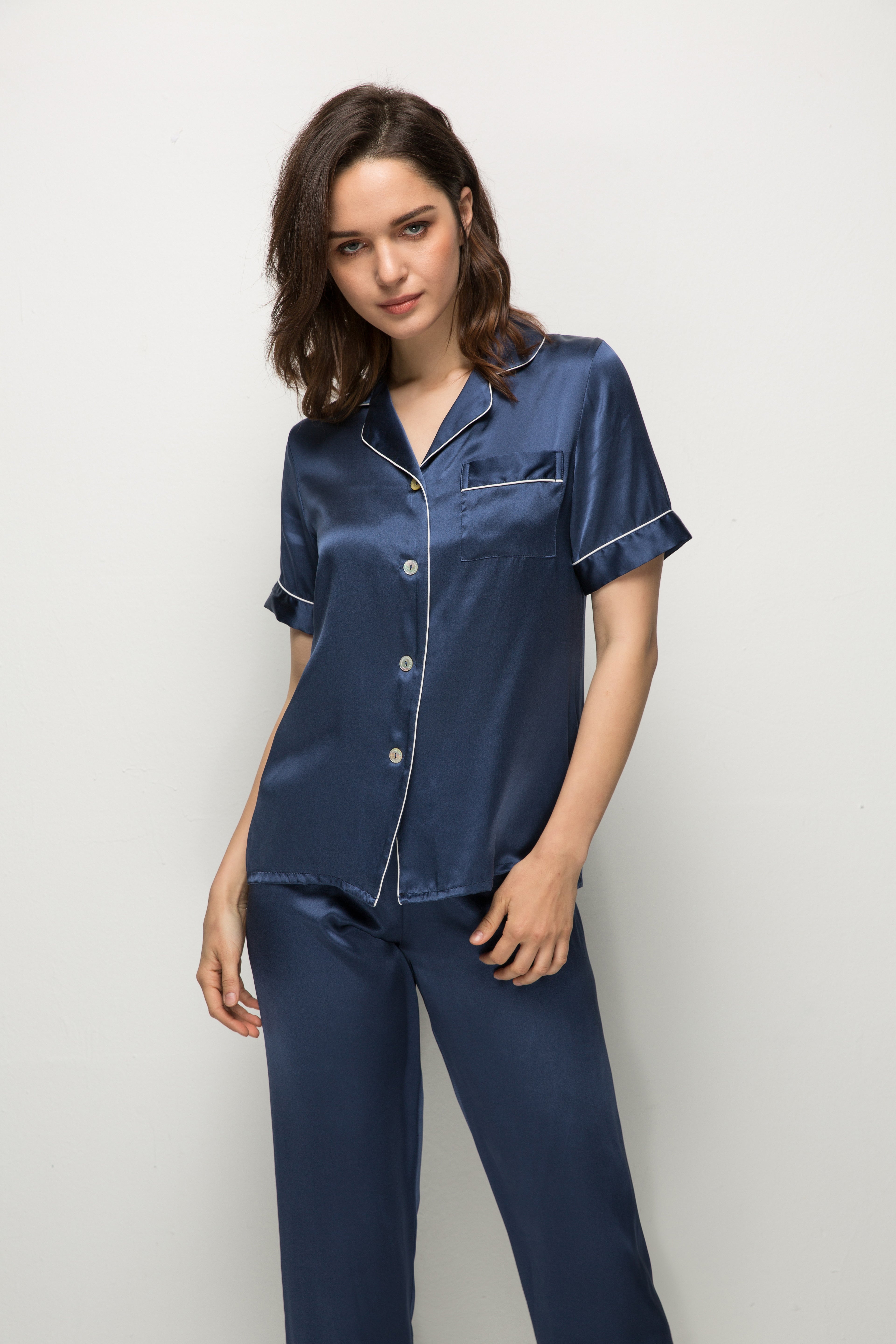 SOOYEH-NS Womens Pajamas DarkBlue 001