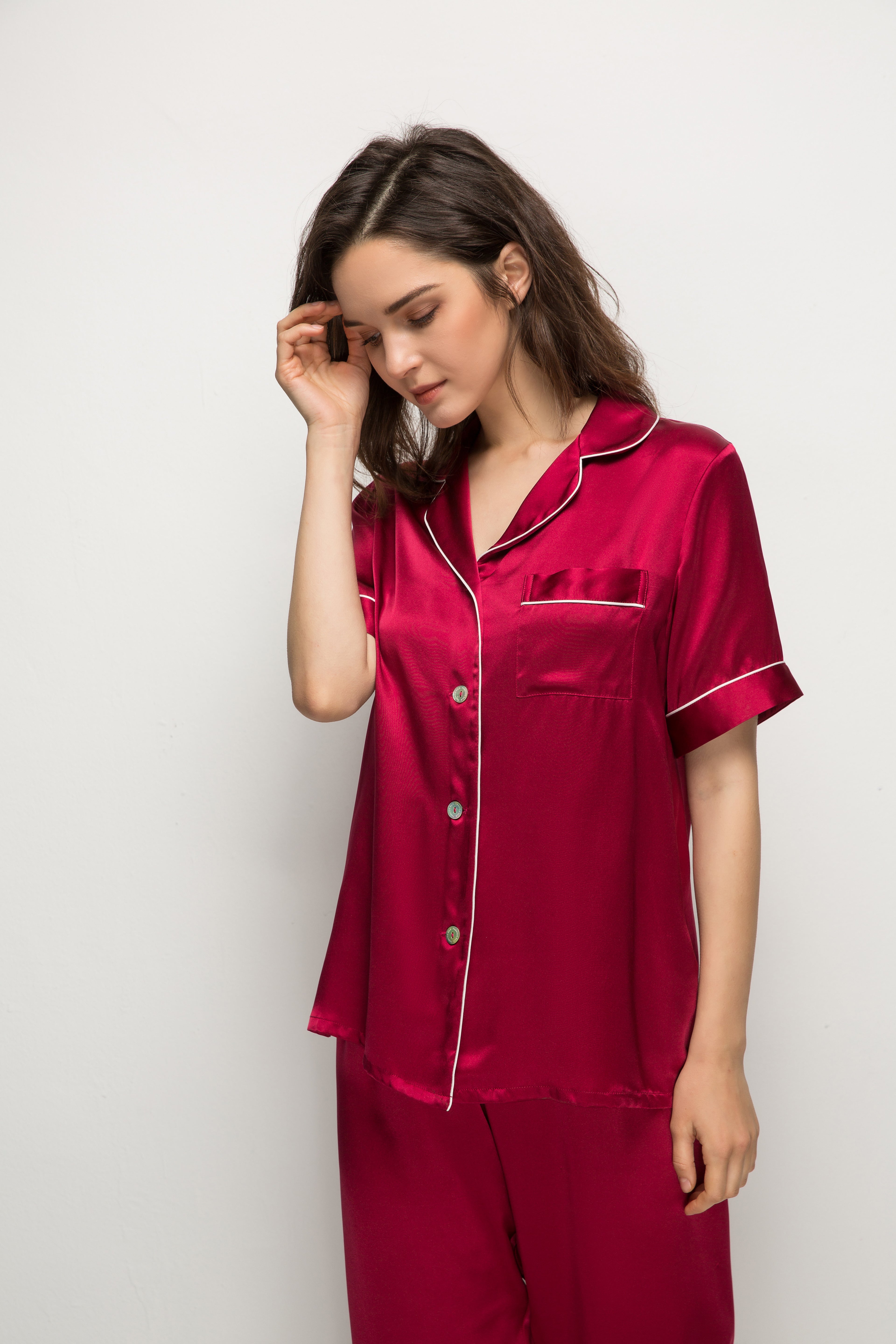 SOOYEH-NS Womens Pajamas DarkRed 003
