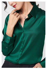 SOOYEH-NS Womens Shirt DarkGreen 001