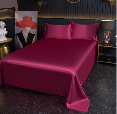 Wholesale 3Pcs Satin Set Fitted Sheet+2x Pillowcases