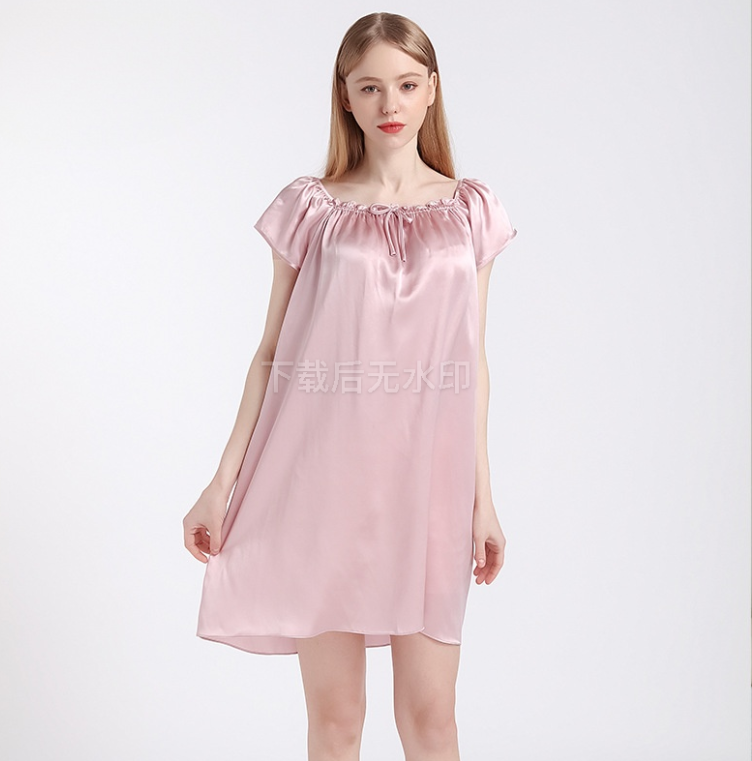 Charmeuse Short Sleeve Cute Nightgown