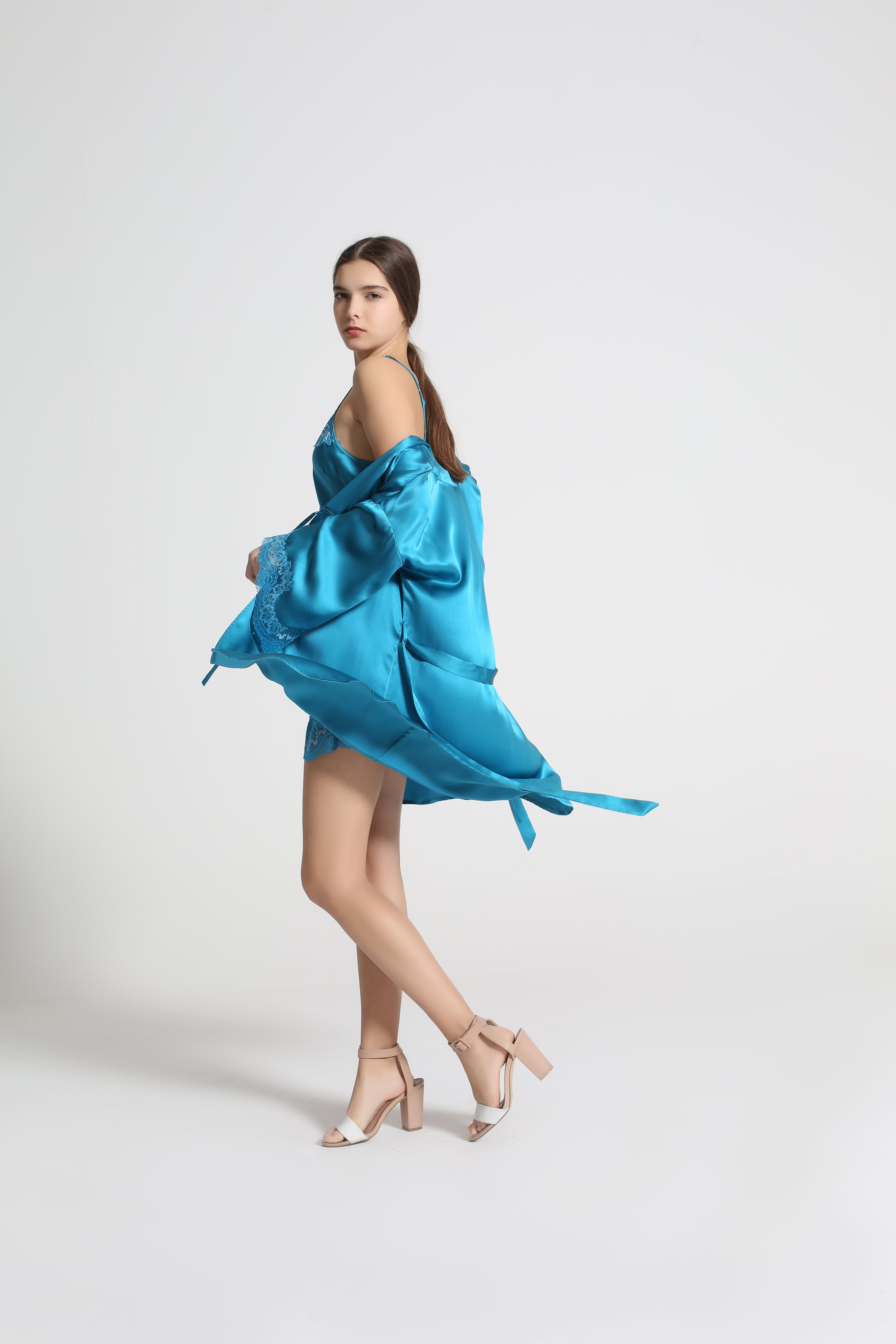 SOOYEH-NS Womens Robe Teal 002