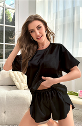 SOOYEH-NS Plus Size Pajamas Black 001