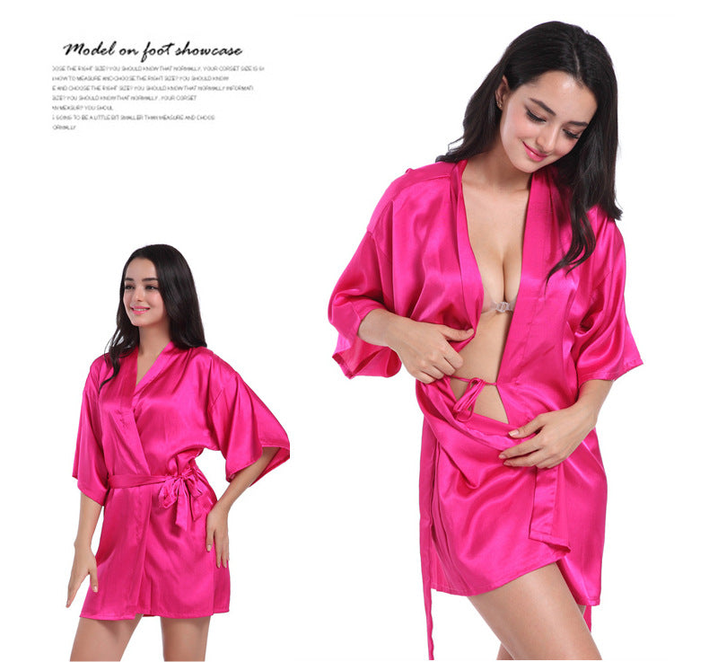 SOOYEH-NS Womens Robe RoseRed 001