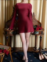 SOOYEH-NS Dress DarkRed 005
