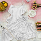SOOYEH-NS Plus Size Camisole Set White 001