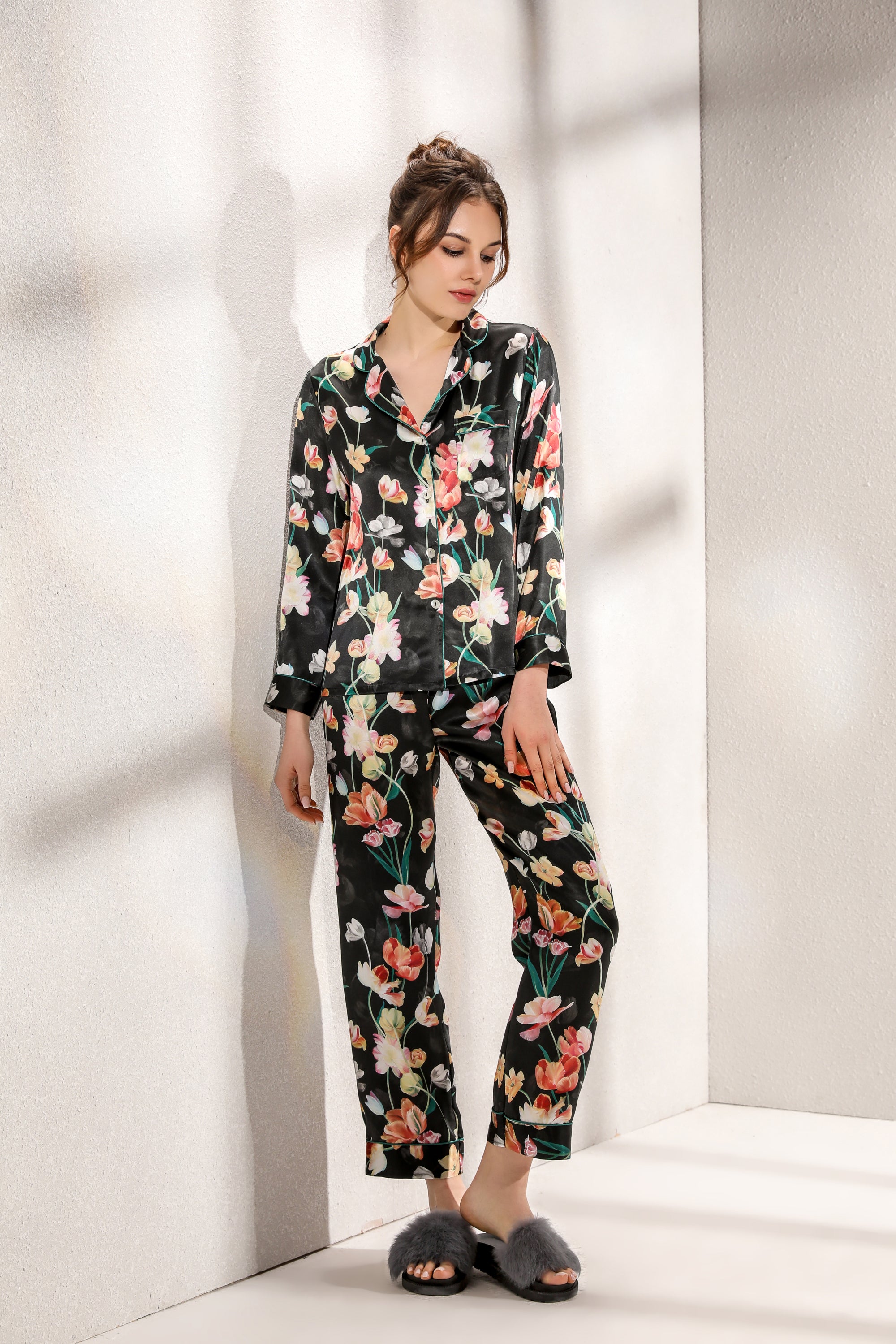 SOOYEH-NS Womens Pajamas Black 005