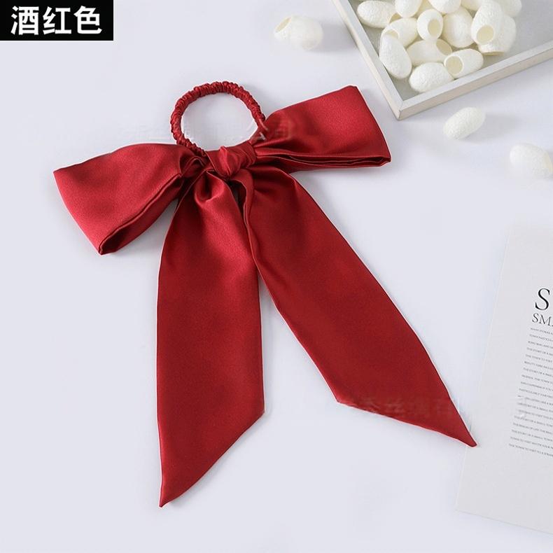 Wholesale Charmeuse Soft Long Ribbon Scrunchie