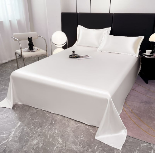 Wholesale 3Pcs Satin Set Flat Sheet+2x Pillowcases