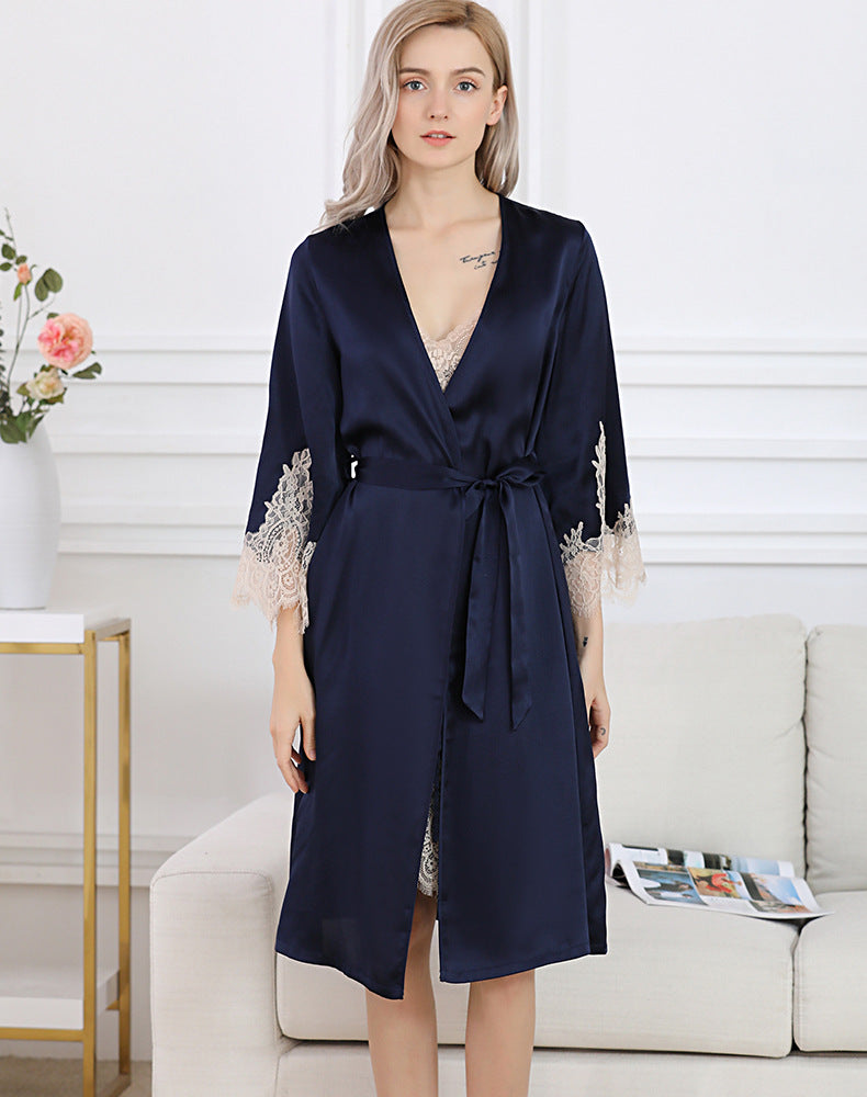 SOOYEH-NS Womens Robe DarkBlue 002