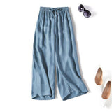 SOOYEH-NS Plus Size Womens Pants GrayishBlue 001