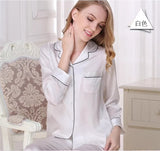 [White] SilkSilky-NS Womens Pajamas 005
