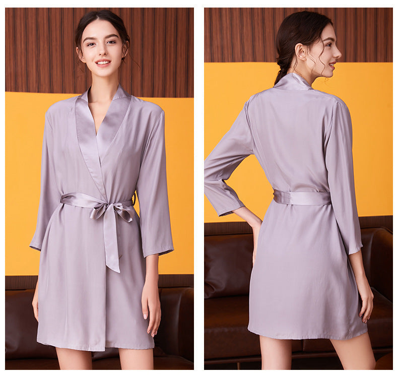SOOYEH-NS Nightgown&Robe Set Gray 003
