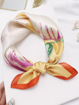 Wholesale Charmeuse Floral Printed Square Scarf 53x53cm/21
