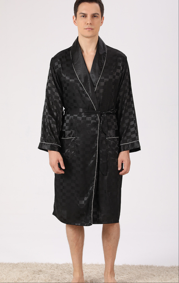 SOOYEH-NS Mens Robe Black 002