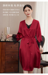 SOOYEH-NS Nightgown&Robe Set DarkRed 003