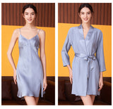 SOOYEH-NS Nightgown&Robe Set Blue 003