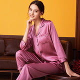 Wholesale Charmeuse Binding Trim Pajamas Set 2Pcs