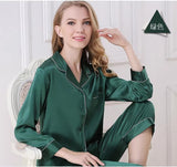 Wholesale Charmeuse Binding Trim Pajamas Set 2Pcs