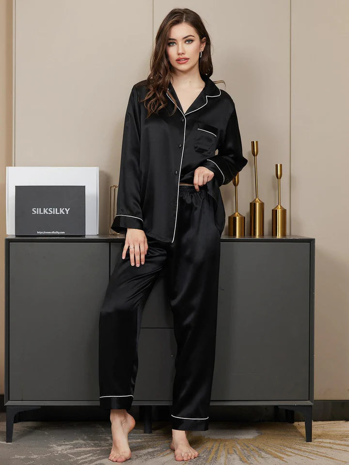 [Black]-Long-Sleeve-Pajama-Set