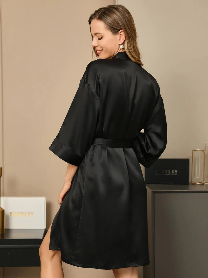 [Black]-Short-Sleeve-Robe