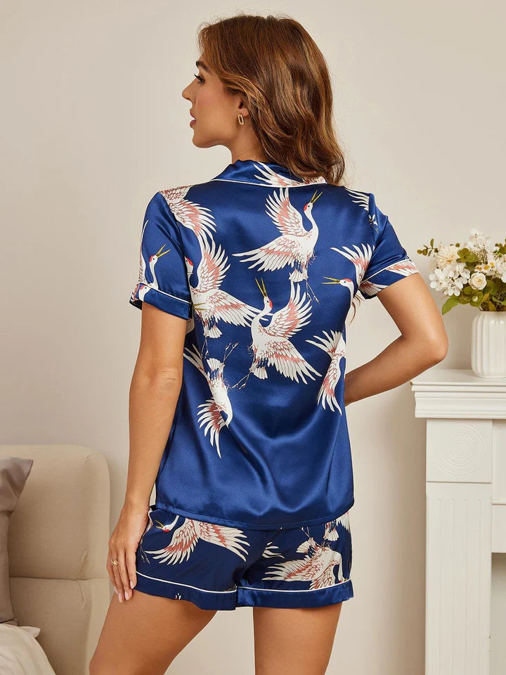 [Dark Blue]-Short-Sleeve-Shirt-Short-Set